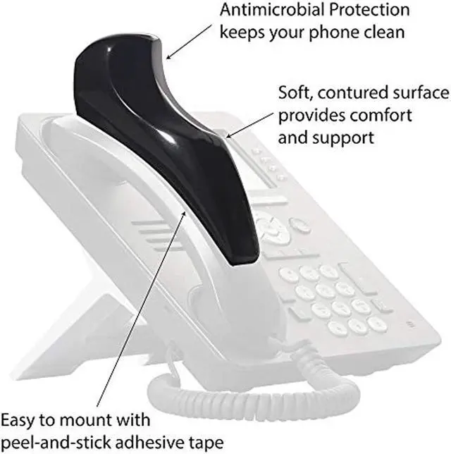 Alt view image 3 of 15 - Softalk II Telephone Shoulder Rest, 2W x 6-3/4D x 2-1/2L, Black 801M