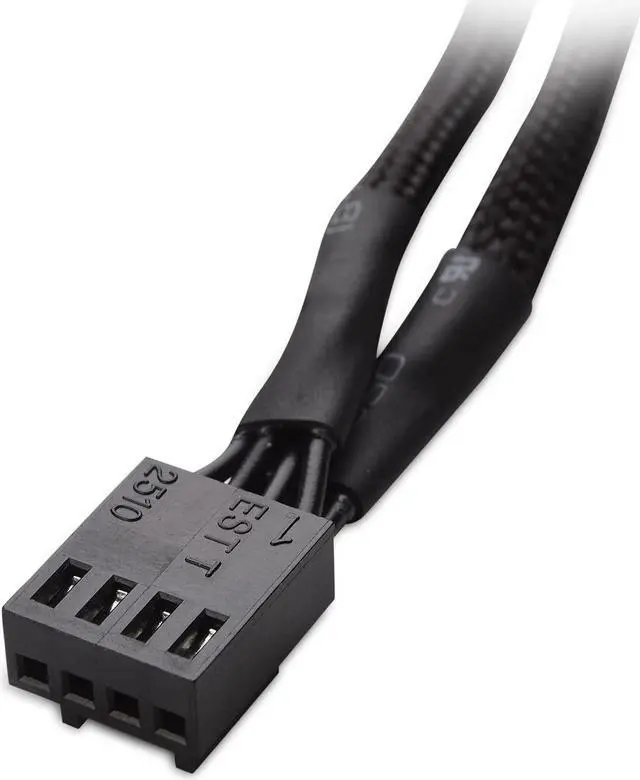 Alt view image 5 of 5 - Cable Matters 2-Pack 2 Way 4 Pin PWM Fan Splitter Cable - 4 Inches