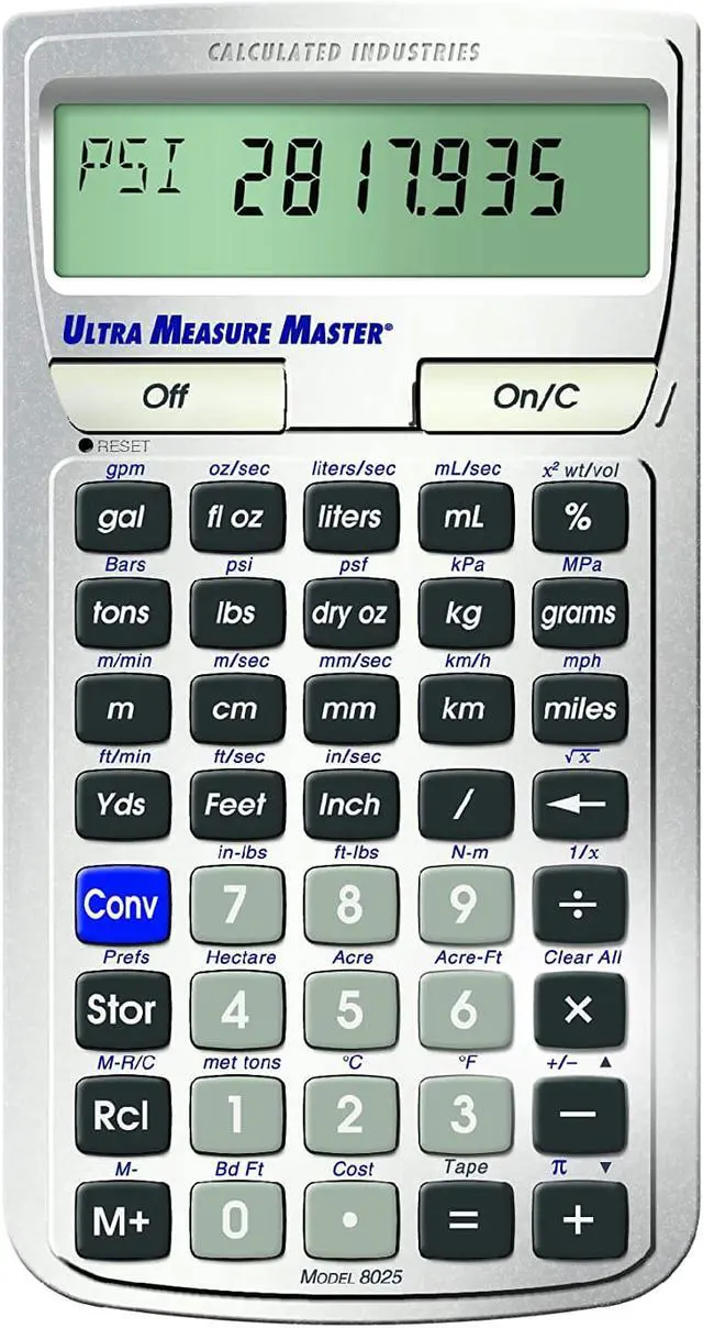 Alt view image 8 of 20 - Construction Calculator,7.0x1.0x5.0 In CALCULATED INDUSTRIES 8025