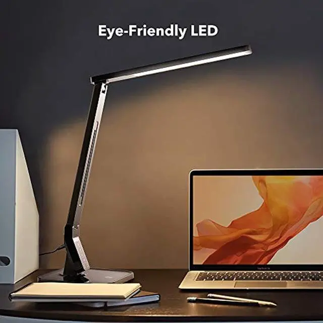 Alt view image 8 of 10 - TaoTronics TT-DL01 Elune Eco-Friendly Multi-function Natural Light LED Desk Lamp with Built-in USB Charging Port - Black
