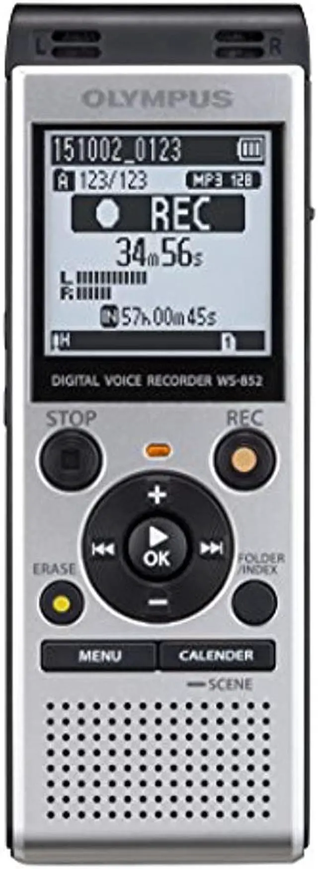 Alt view image 17 of 20 - Olympus WS-852 Digital Voice Recorder, Silver, V415121SU000