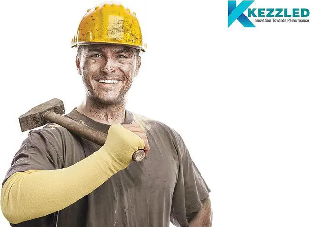 Alt view image 9 of 9 - Kevlar® Cut/Scratch/Heat Resistant Designer Arm Sleeves with Finger Openings - Sage Green 18 inches by Kezzled