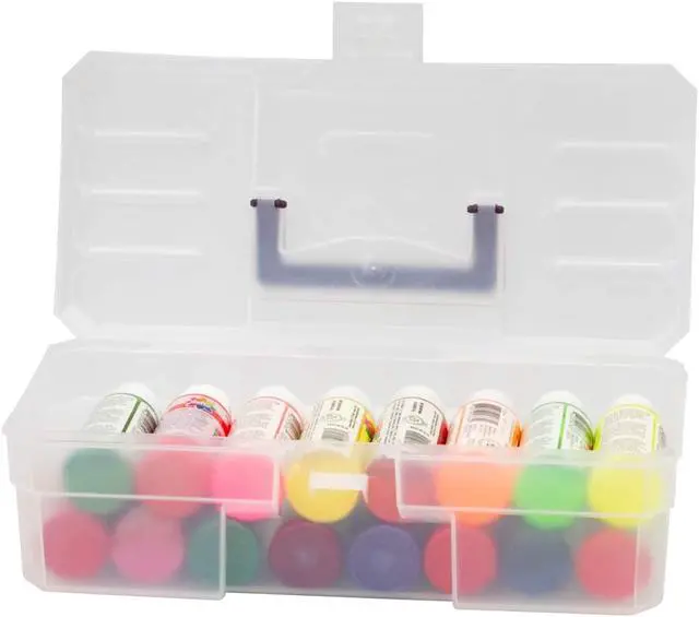 Alt view image 11 of 14 - Akro-Mils AKM09912CLPUR Supply Box- 6in.x12in.x4in.- Plastic- Clear-Purple