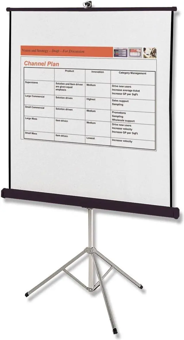 Alt view image 5 of 8 - Quartet Manual Projection Screen with 60 x 60" Screen Size Includes Tripod 560S