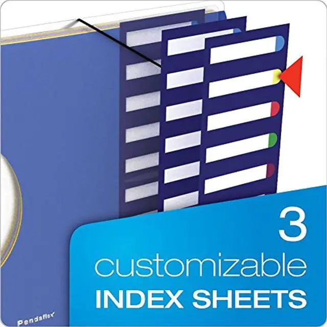 Alt view image 7 of 11 - TOPS Project Sorter w/ Elastic Tie 11-3/4"x7/8"x10" Multicolor 50995