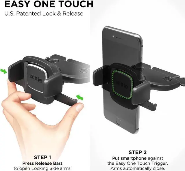 Alt view image 15 of 19 - iOttie Easy One Touch 4 CD Slot Mount Universal Black Car Holders And Mounts