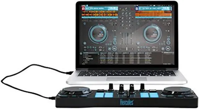 Alt view image 15 of 20 - Hercules 4780843 DJControl Compact super-mobile USB Controller with 8 Trigger Pads and 2 Virtual Turntable Decks