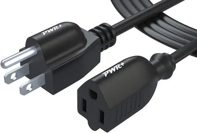 Main image of Pwr NEMA 5-15P to 5-15R 18AWG Long 6 Ft (1.8 meter) Power Strip Liberator Extension-Cord for LED LCD Plasma TV, Monitor, Laptop, Computer, Printer, Scanner, Speaker, Refrigerator Charger Outlet Saver