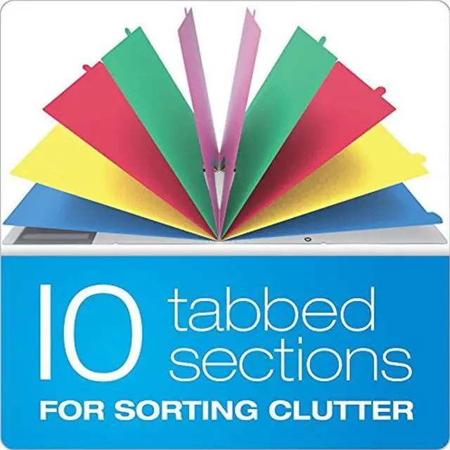 Alt view image 8 of 11 - TOPS Project Sorter w/ Elastic Tie 11-3/4"x7/8"x10" Multicolor 50995