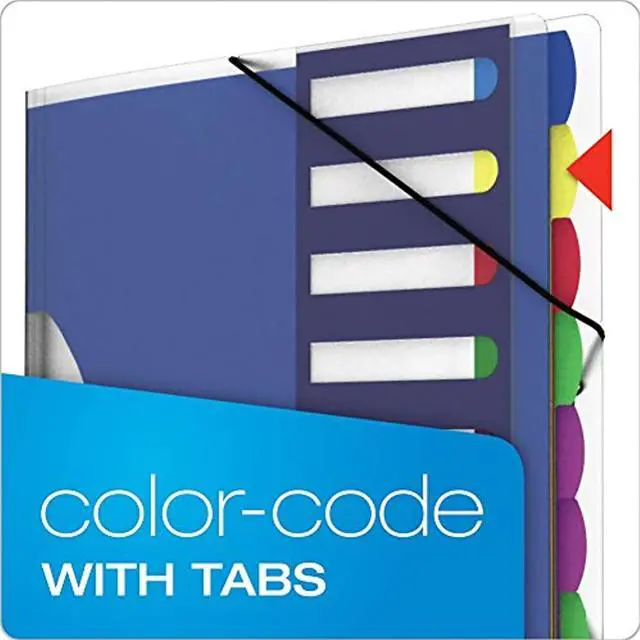 Alt view image 6 of 11 - TOPS Project Sorter w/ Elastic Tie 11-3/4"x7/8"x10" Multicolor 50995