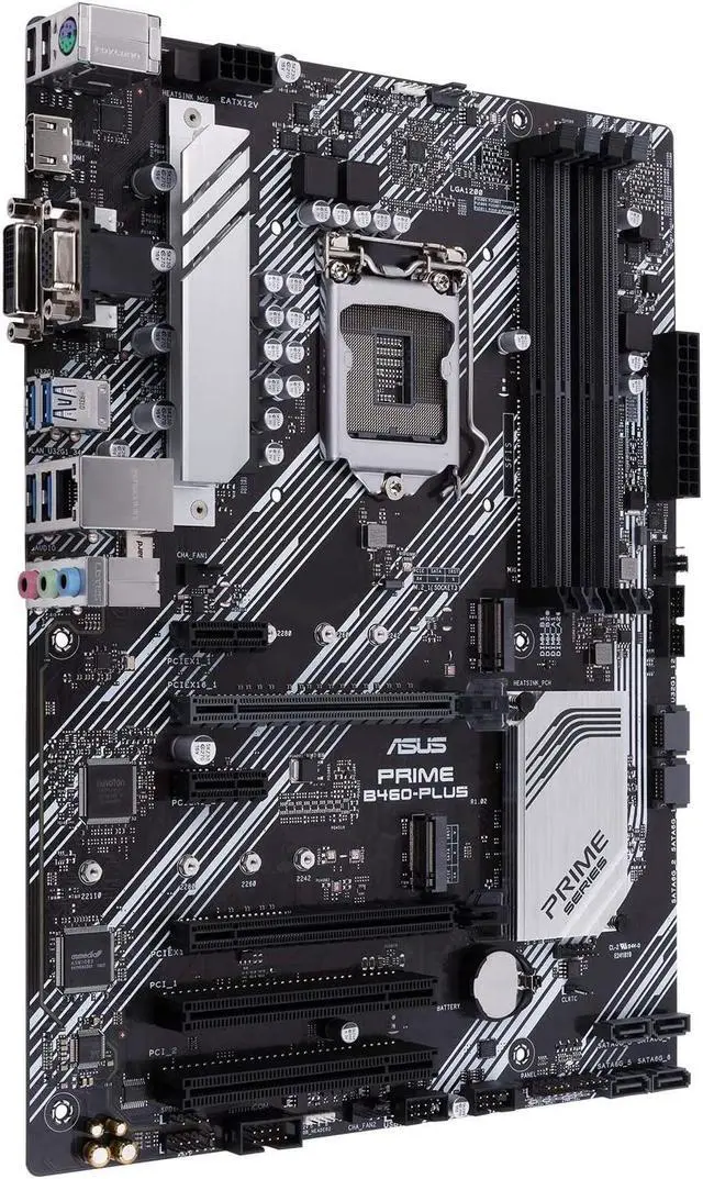 Alt view image 2 of 9 - ASUS PRIME B460-PLUS Intel B460 1200 LGA ATX M.2 Desktop Motherboard B