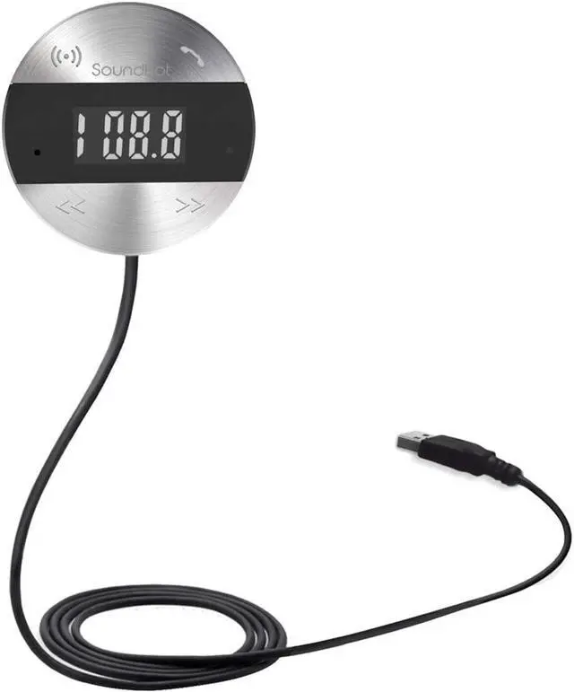 Alt view image 8 of 10 - SoundBot SB360 25.5W Bluetooth 4.0 Car Kit Hands-Free Wireless Talking & Music Streaming Dongle w/ High-Performance USB Car Charger + Magnetic Mounts + Built-in 3.5mm Aux Cable