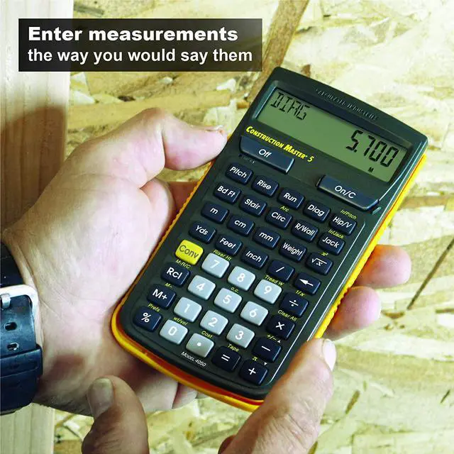 Alt view image 12 of 19 - CALCULATED INDUSTRIES 4050 Construction Calculator,5 5/8 Lx3 In W