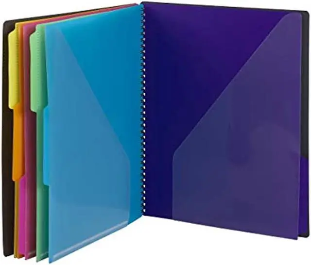 Alt view image 4 of 20 - Poly Project Organizer, 12 Letter-Size Sleeves, Gray with Bright Pockets 89207