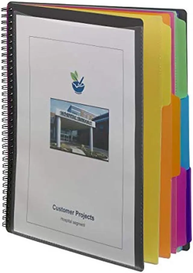 Alt view image 5 of 20 - Poly Project Organizer, 12 Letter-Size Sleeves, Gray with Bright Pockets 89207