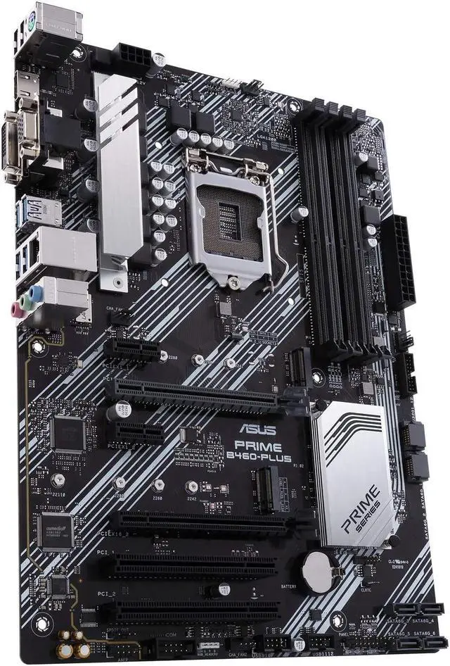 Alt view image 3 of 9 - ASUS PRIME B460-PLUS Intel B460 1200 LGA ATX M.2 Desktop Motherboard B