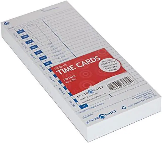Alt view image 7 of 8 - Pyramid Time Card for Models 3500, 3600SS & 3700