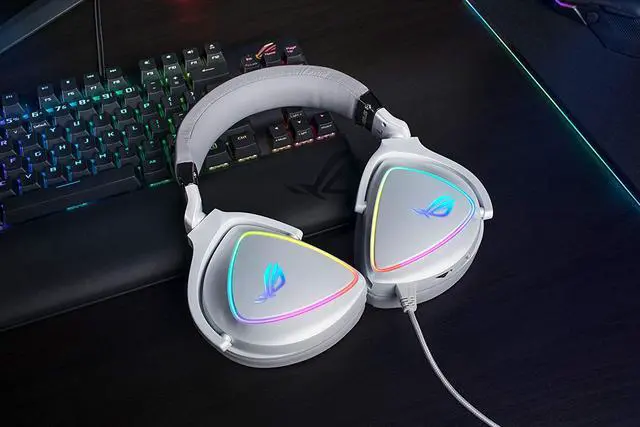 Alt view image 7 of 14 - ASUS RGB Gaming Headset ROG Delta | Hi-Res ESS Quad-DAC, Circular RBG Lighting Effect | USB-C Connector for PCs, Consoles, and Mobile Gaming | Gaming Headphones with Detachable Mic