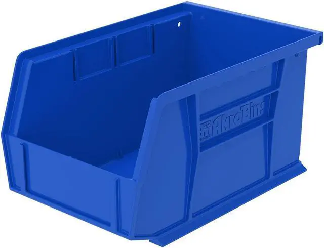 Alt view image 3 of 4 - AKRO-MILS 30237BLUE Hang & Stack Storage Bin, Plastic, Blue, 5 in H, 6 in W, 9