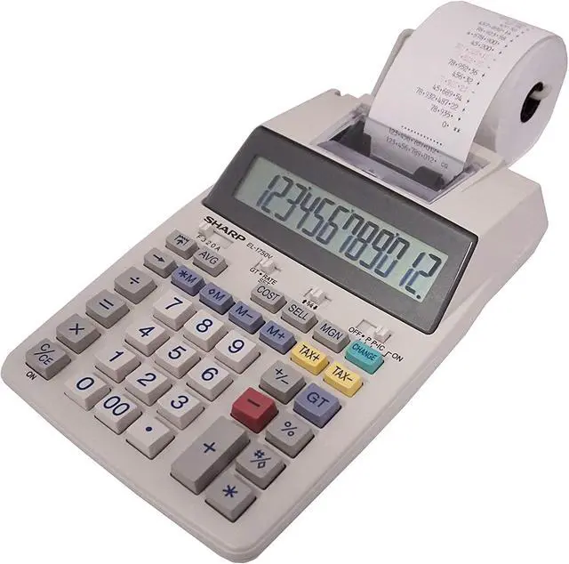 Alt view image 10 of 20 - EL1750V 12-Digit Dual Color Printing Calculator