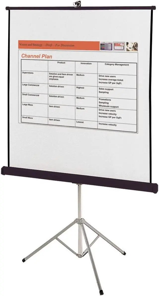 Alt view image 4 of 8 - Quartet Manual Projection Screen with 60 x 60" Screen Size Includes Tripod 560S