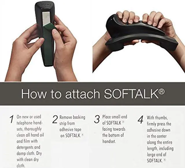 Alt view image 4 of 15 - Softalk II Telephone Shoulder Rest, 2W x 6-3/4D x 2-1/2L, Black 801M