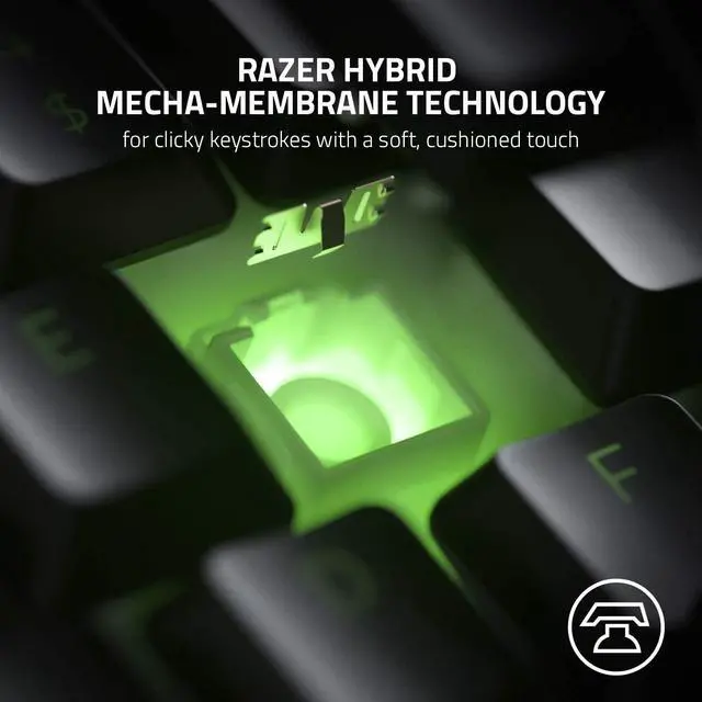 Alt view image 7 of 20 - Razer Ornata V2 - Mecha-Membrane Gaming Keyboard - US Layout