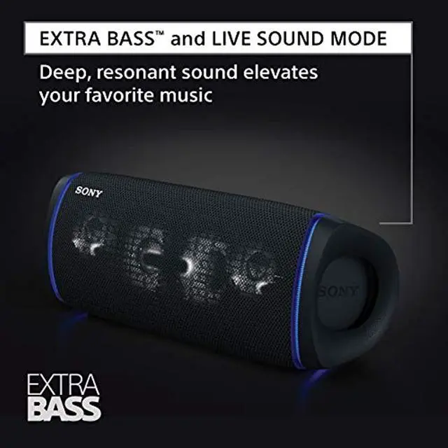 Alt view image 4 of 15 - Sony SRS-XB43 Black Bluetooth Portable Bass Boosted Speaker (2020)