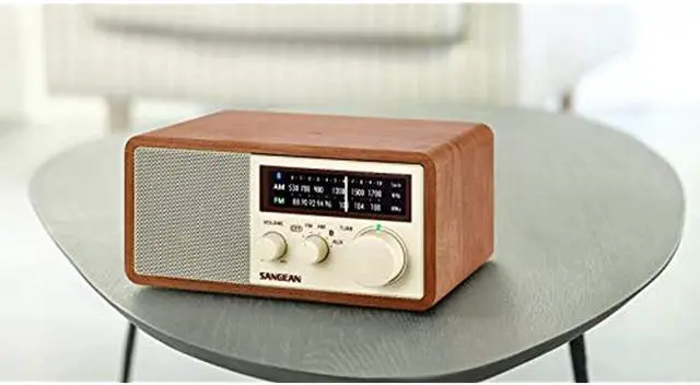 Alt view image 5 of 12 - Sangean WR-16 AM/FM Bluetooth Wooden Cabinet Radio