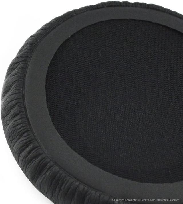 Alt view image 13 of 16 - Geekria QuickFit Protein Leather Replacement Ear Pads for Monster DNA On-Ear Headphones Earpads, Headset Ear Cushion Repair Parts (Black)