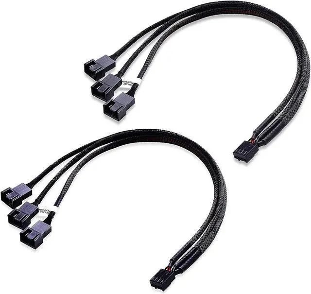 Main image of Cable Matters 2-Pack 3 Way 4 Pin PWM Fan Splitter Cable - 12 Inches
