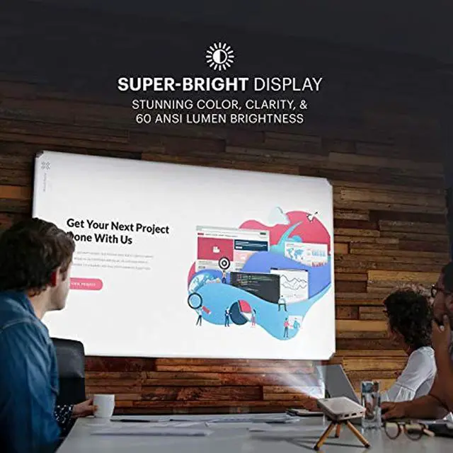 Alt view image 9 of 11 - Kodak Luma 150 RODPJS150WH Portable Pico Projector 1080p Image up to 150" HDMI