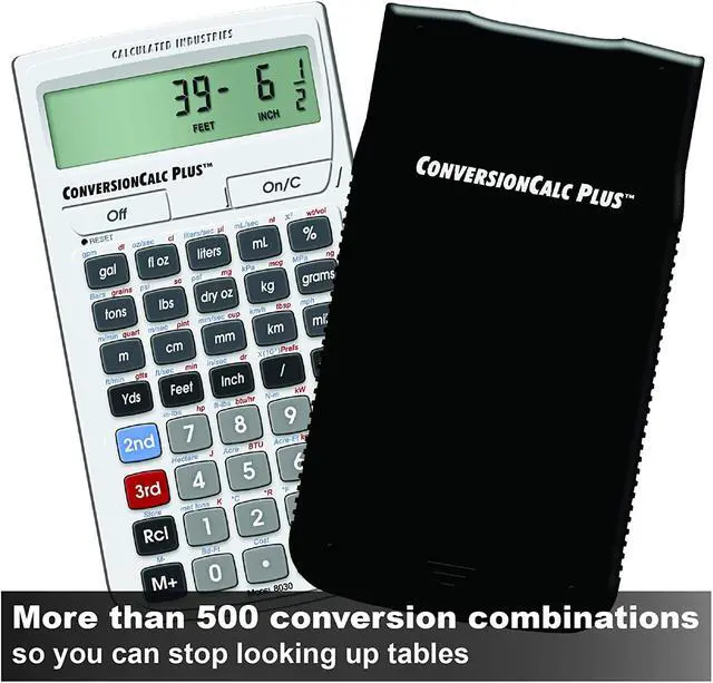 Alt view image 9 of 18 - CALCULATED INDUSTRIES 8030 Conversion Calculator Plus,Portable,LCD