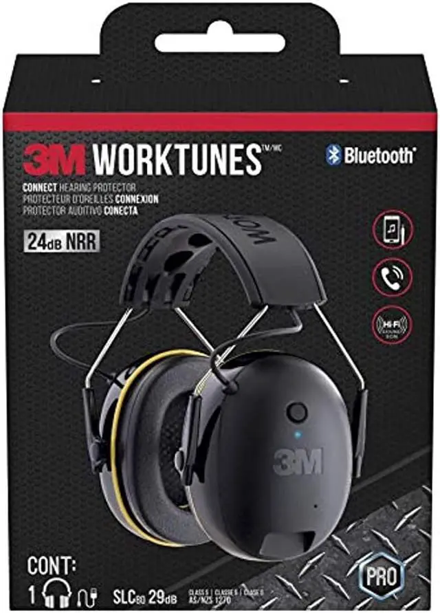 Alt view image 13 of 20 - Worktunes Ear Muff Bluetooth Hearing Protector 24 dB NRR Plastic
