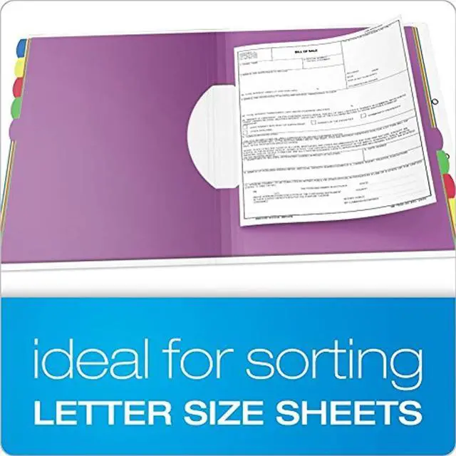 Alt view image 4 of 11 - TOPS Project Sorter w/ Elastic Tie 11-3/4"x7/8"x10" Multicolor 50995