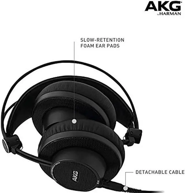 Alt view image 8 of 10 - AKG K245 Open Back Circumaural Studio Headphones Black