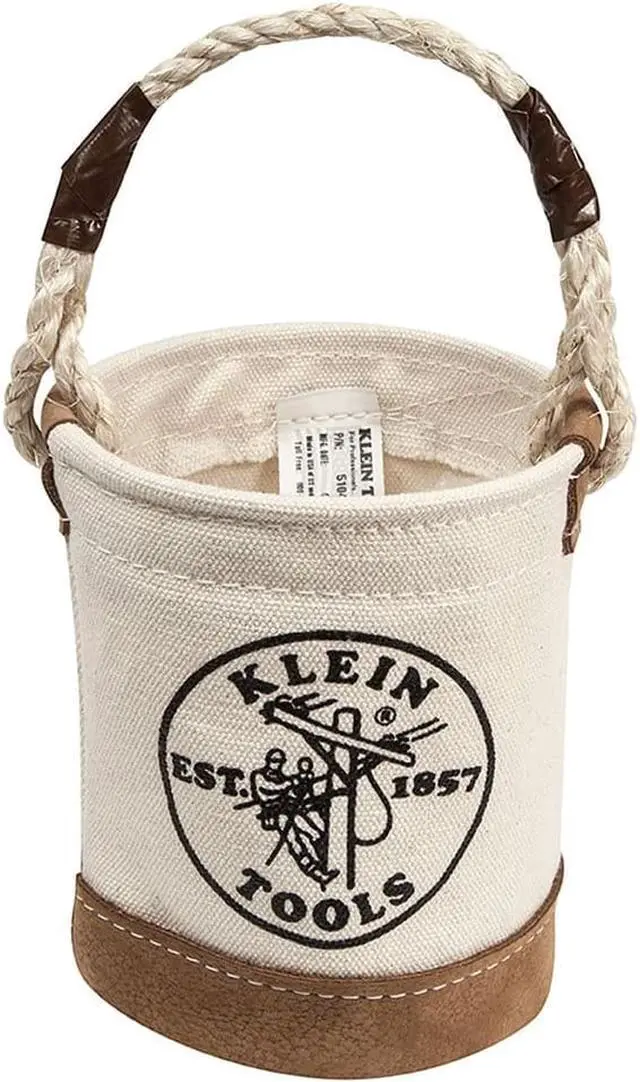 Alt view image 8 of 9 - KLEIN TOOLS 5104MINI Bucket Bag, White, Mini Leather, 1 Pockets