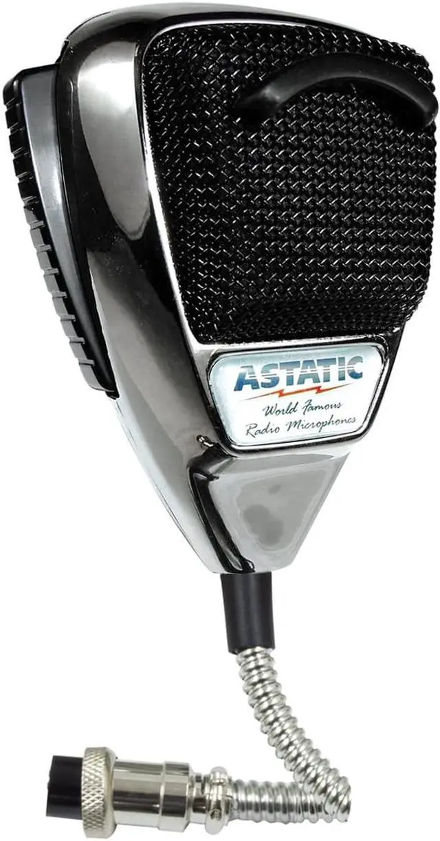Alt view image 8 of 20 - ASTATIC TM 302-10187 636L NOISE CANCELING 4-PIN CB MICROPHONE  CHROME EDITION