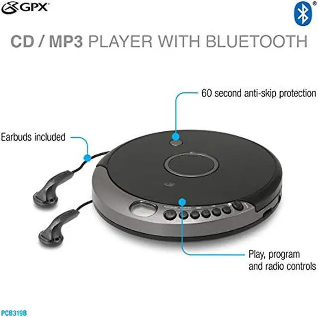 Alt view image 5 of 8 - GPX PCB319B CD/MP3 Player with Bluetooth