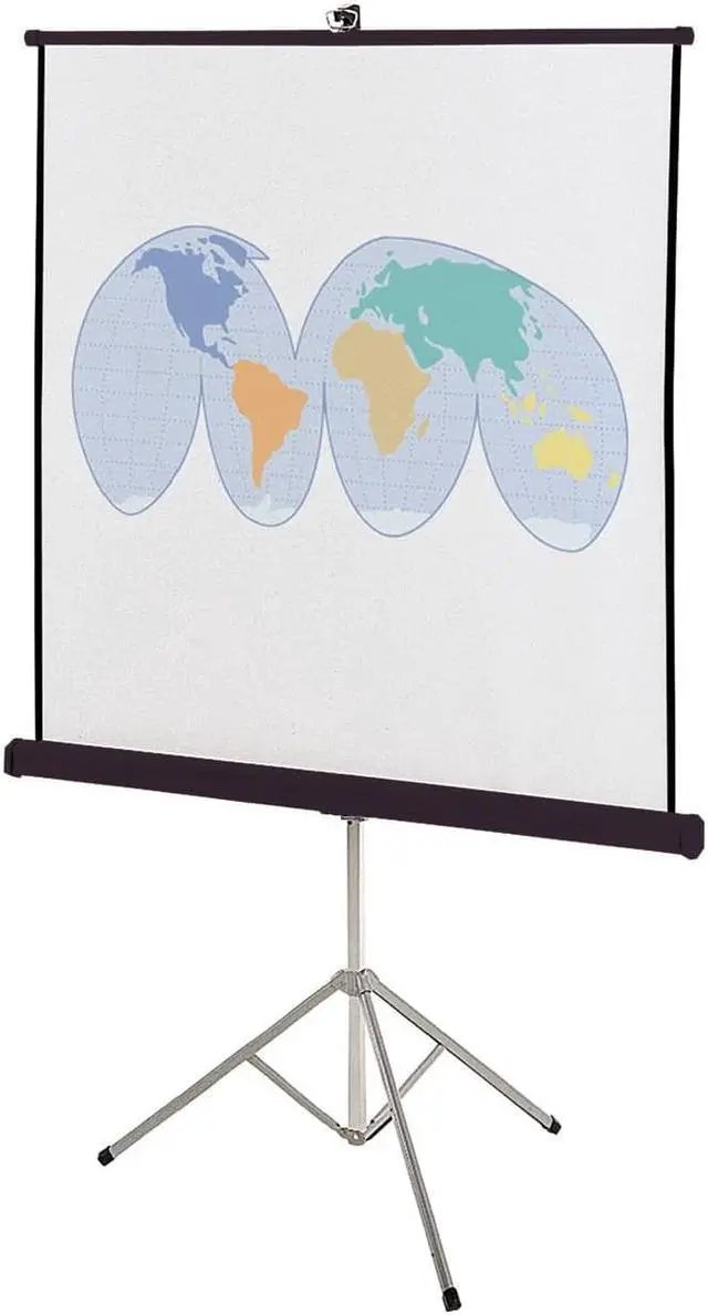 Alt view image 6 of 8 - Quartet Manual Projection Screen with 60 x 60" Screen Size Includes Tripod 560S