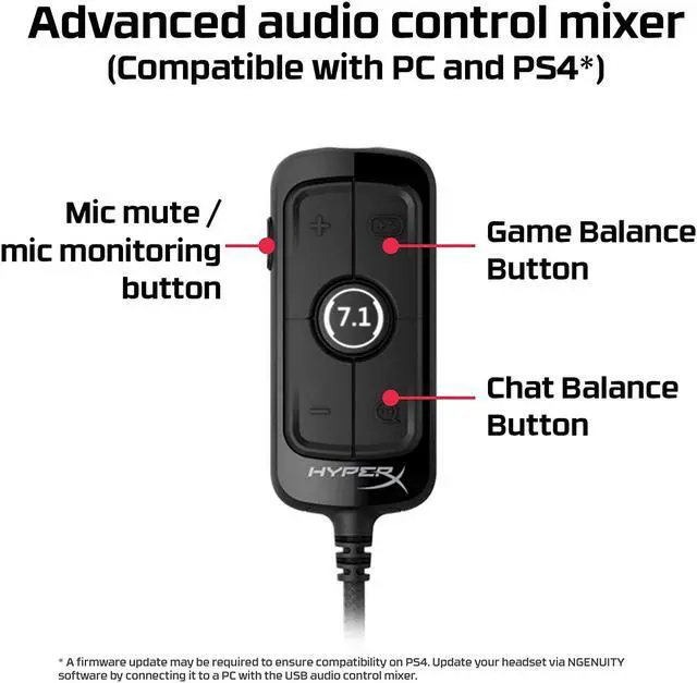Alt view image 10 of 20 - HyperX Cloud Alpha S - PC Gaming Headset, 7.1 Surround Sound, Adjustable Bass, Dual Chamber Drivers, Breathable Leatherette, Memory Foam, and Noise Cancelling Microphone - Blackout (HX-HSCAS-BK/WW)