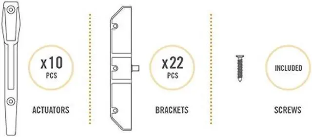 Alt view image 12 of 20 - Nuvo Iron Louver Blinds & Shutter System - Hardware Kit - LSB48