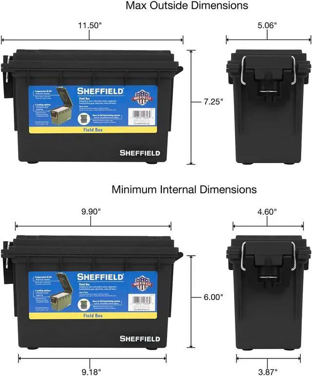 Alt view image 4 of 17 - Sheffield Field Box Black Box of 4
