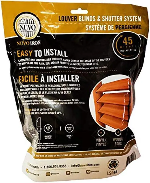 Alt view image 13 of 20 - Nuvo Iron Louver Blinds & Shutter System - Hardware Kit - LSB48