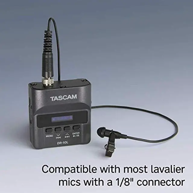 Alt view image 4 of 20 - Tascam DR-10L Compact Digital Audio Recorder and Lavalier Mic Combo