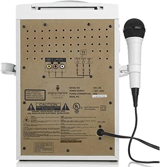 Alt view image 17 of 18 - The Singing Machine(R) Sml385btw Bluetooth(R) Karaoke System With Led Disco Lights & Microphone (White)  15.80In. X 11.1