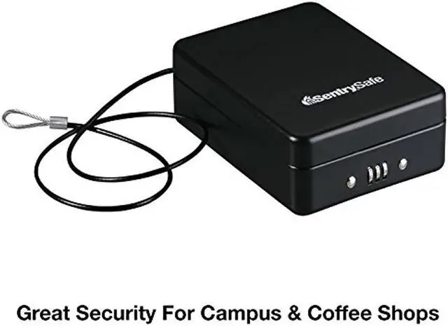Alt view image 6 of 20 - P005C Portable Combination-Lock Security Safe 0.05 cu ft 5.9 x 8 x 2.6 Black