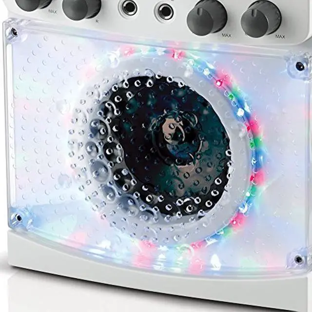 Alt view image 14 of 18 - The Singing Machine(R) Sml385btw Bluetooth(R) Karaoke System With Led Disco Lights & Microphone (White)  15.80In. X 11.1