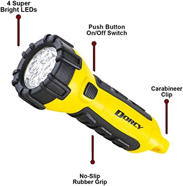 Alt view image 8 of 11 - Dorcy 41-2510 Incredible Floating Flashlight - Yellow/Black