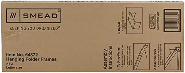 Alt view image 8 of 10 - Smead 64872 Hanging Folder Frame, Letter Size, 23-27 Inch Long, Steel, 2/Pack
